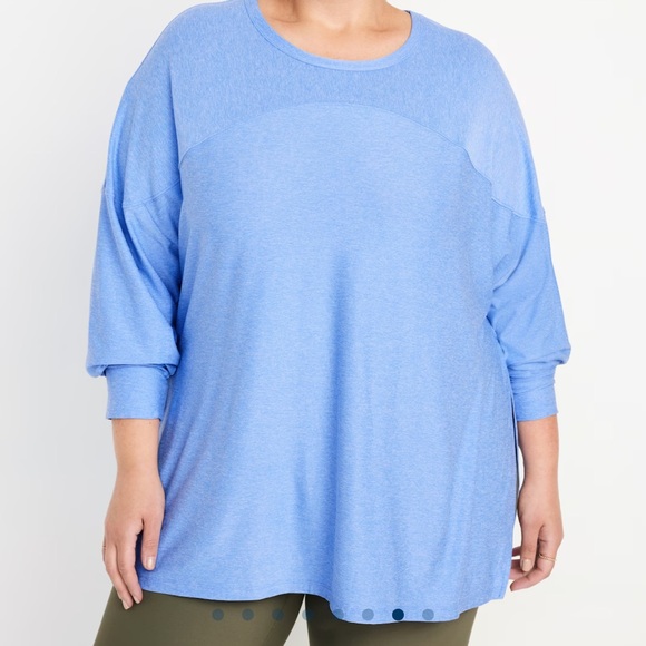 NWT OLD NAVY Cloud 94 Soft Long Sleeve Tunic Color: Blue Overall  SCELARGE - Picture 7 of 9